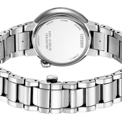 Đồng Hồ Nữ Citizen Đính Kim Cương Dây Thép Không Gỉ EM0910-80N - Mặt Xà Cừ (Sapphire)