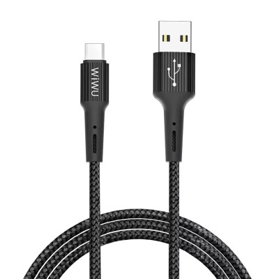 Cáp Wiwu Gear Charging & Sync Cable Micro 2.4A 1.2M G10 cho các thiết bị sạc chân Micro, hỗ trợ sạc nhanh - Hàng chính hãng