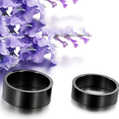Nhẫn cặp trơn màu đen NC119 size 6