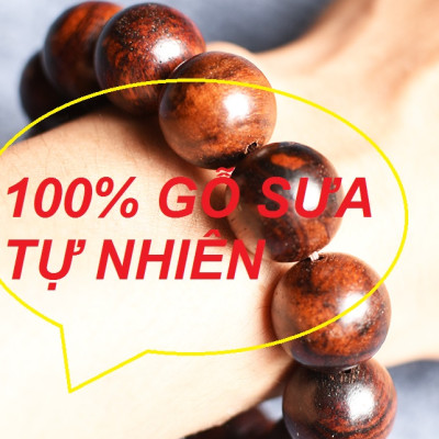 Set Vòng đeo tay Gỗ Sưa đỏ tự nhiên, kèm hộp đựng lót lụa