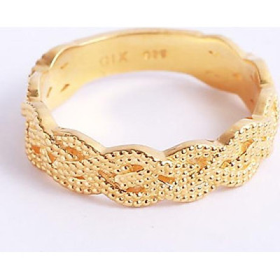 Nhẫn bạc nữ đơn giản đan hoa văn cao cấp Gix Jewel N25