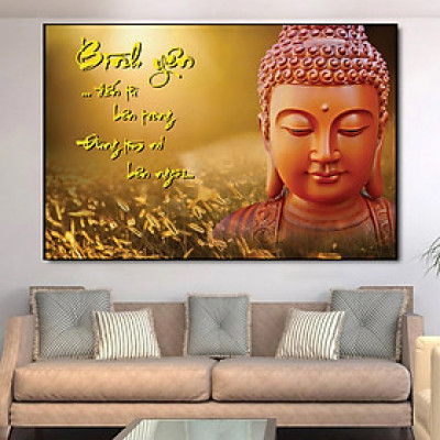 (HCM) Tranh treo tường tráng gương phật giáo trang trí phòng thờ kèm đinh treo