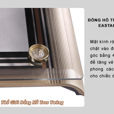 Đồng Hồ Cao Cấp EASTAR Có DẠ QUANG & LỊCH và NHIỆT KẾ ĐIỆN TỬ - Máy KIM TRÔI - Tặng Pin Maxell - Decor Trang Trí Nhà - BH 1 Năm