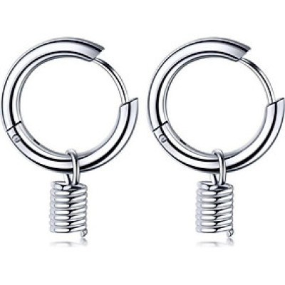 Bông Tai Nam KPOP Khoen Tròn Chất Liệu Thép Titan Không Đen Không Dị Ứng TT 2272 - 1 Cặp