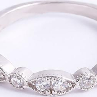 Nhẫn bạc đính đá xuyến chi nữ cao cấp Gix Jewel N27