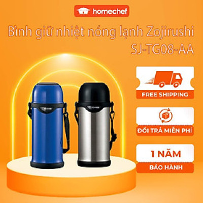 Bình giữ nhiệt nóng lạnh Zojirushi 0.8L SJ-TG08 , bằng thép không gỉ, bảo hành giữ nhiệt 1 năm