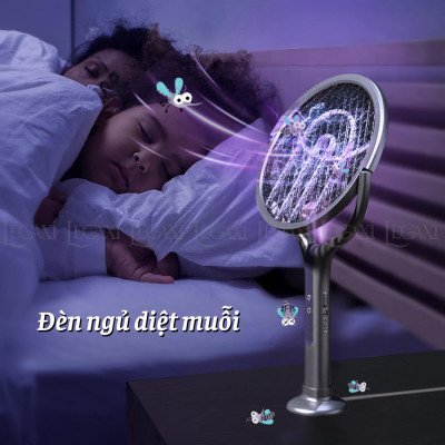 Vợt Diệt Muỗi Trên Cao - Cán Kéo Dài - Đập Muỗi Trần Nhà, Vách Tường, Không Cần Ghế - Đèn Uv Thu Hút Muỗi Tự Động - Vợt Bắt Muỗi, Côn Trùng Hiệu Quả - Đèn UV Thu Hút Và Diệt Muỗi Tự Động