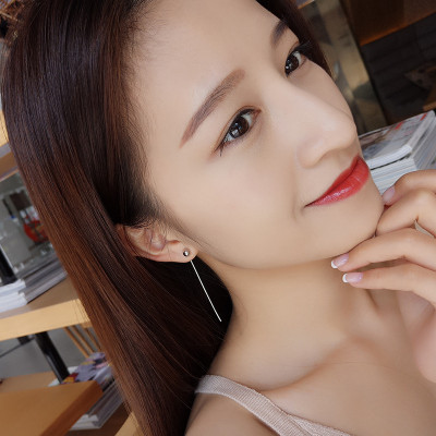 Khuyên tai dây nấm trắng đơn giản trang nhã