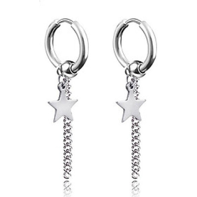 Bông tai unisex thanh và sao cực chất