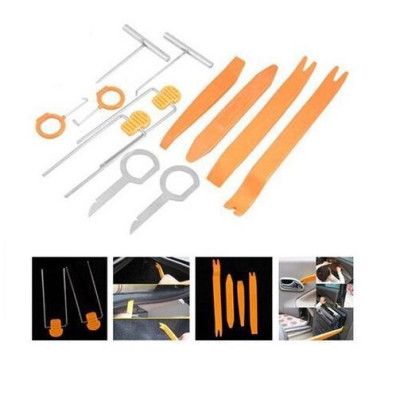 Bộ dụng cụ tháo lắp nội thất 12 món, đồ nhựa cho xe ô tô