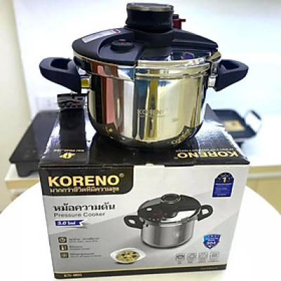 Nồi áp suất inox 304 KORENO thiết kế an toàn dung tích 5L,7L nấu bếp từ,bếp hồng ngoại, bếp ga hàng chính hãng.