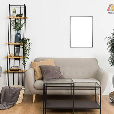 Đế Lót Chậu Cây Có Bánh Xe Cao Cấp ANKAN Hình Tròn Màu Xám Đen R30Cm Tải trọng 150 Kg Gỗ Tràm Bông