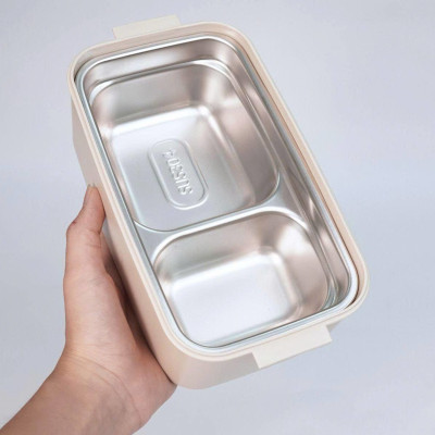 Hộp cơm 2 tầng inox 304 Kalpen dung tích 1900ml AR10 - Hàng chính hãng