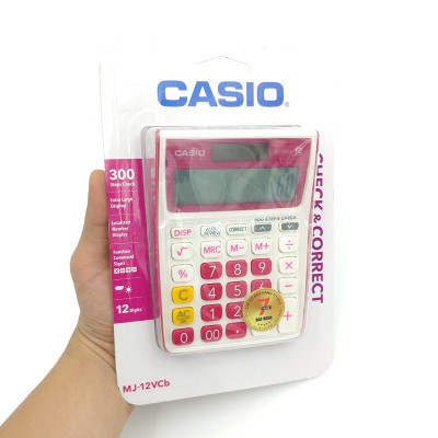 Máy Tính Văn Phòng Casio MJ 12VCB-RD - Kèm Quà Chất