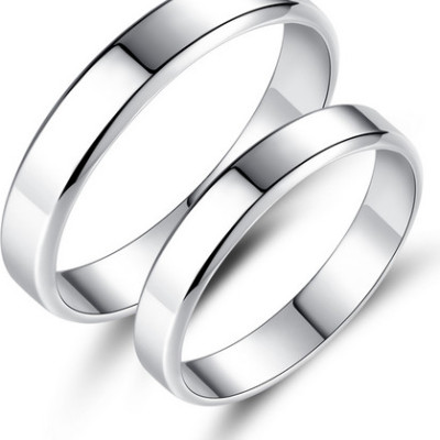 Nhẫn cặp trơn màu bạc NC124 - Size 8