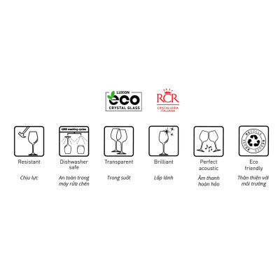 Ly Thuỷ Tinh Pha Lê Ý RCR – Melodia Dof Tumbler 340ml