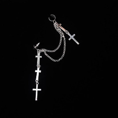 Khuyên tai Titan kiểu tua rua chữ thập siêu bắt mắt