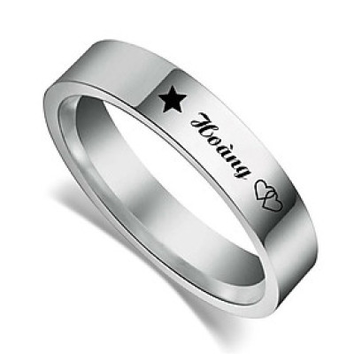 Nhẫn khắc tên riêng theo yêu cầu Titan không gỉ, điền tên cần khắc ở phần thêm ghi chú