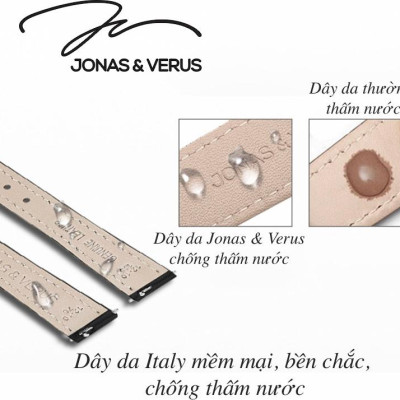 Đồng hồ đeo tay Nam hiệu JONAS & VERUS Y01563-A0.PPWLB, Máy Cơ (Automatic), Kính mo tráng sapphire, Dây da Italy