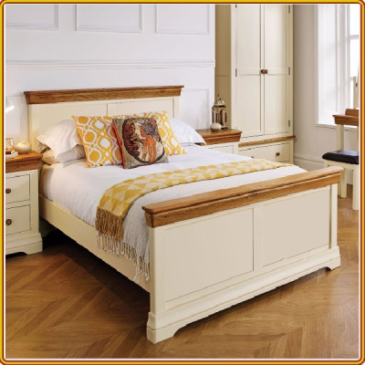 Giường ngủ gỗ sồi Juno sofa màu tự nhiên 215 x 195 x 105cm 