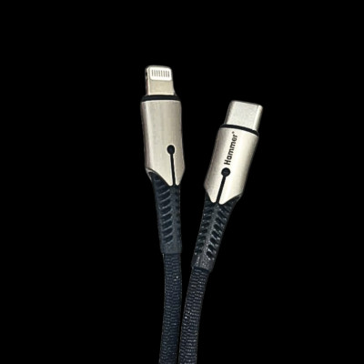 Dây sạc nhanh Ham.mer PD20W ( C15) chân cắm Type C ra Type C, dây dù chống rối, Hàng chính hãng bảo hành 1 năm