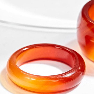 Nhẫn Cặp Nam Nữ Đá Mã Não Đỏ