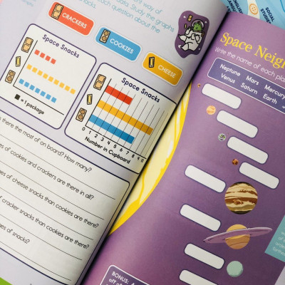 Sách - summer brain quest grade 1&2 ( 6 - 7 tuổi )