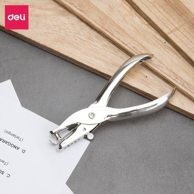 Kìm Bấm Đục Lỗ Giấy Deli - Dụng Cụ Bấm Lỗ Trên Giấy Làm Sổ Còng Cầm Tay Tiện Lợi - E0114