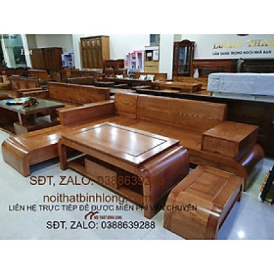 Bộ ghế sofa gỗ sồi 2m7 x 2m Nội thất phòng khách