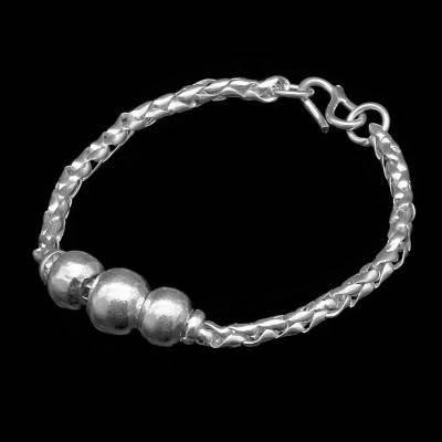 Lắc Tay Lắc Chân Trẻ Em Bạc Hiểu Minh LTE091S bạc ta