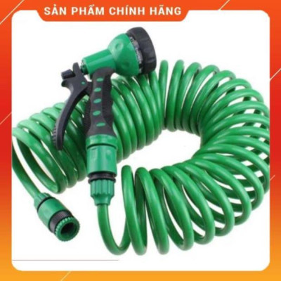 Bộ vòi tưới cây, rửa xe co xoắn gọn gàng,tiện lợi 7.5 mét ,15 mét vòi tưới 7 kiểu phun tưới 206791 