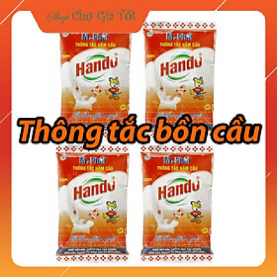 Combo 4 gói bột thông tắc hầm cầu bể phốt Hando 215Gr [Đổ định kì để bồn cầu ko tắc]