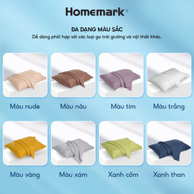 Vỏ Gối Cotton Sateen 100% Cao Cấp 50x70cm – Mềm Mại, Thoáng Khí, Chống Nhăn
