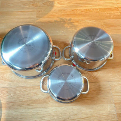 Bộ nồi chảo Inox 3 lớp đúc liền khối Kalpen Kampfer KF3 bảo hành 30 năm - Hàng chính hãng