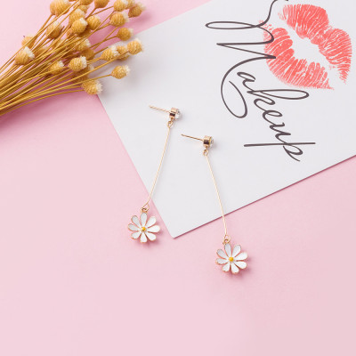 Bông tai nữ hoa cúc họa mi dáng dài dễ thương