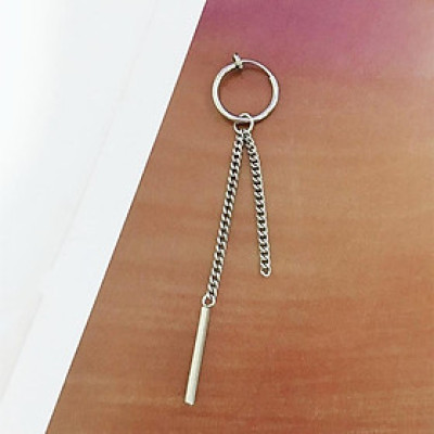 Bông tai nam nữ thiết kế chân thanh dọc chất lừ