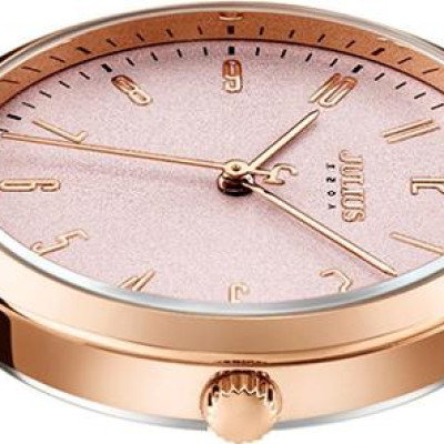 Đồng Hồ Nữ Dây Da Julius JA-1017D (Hồng)