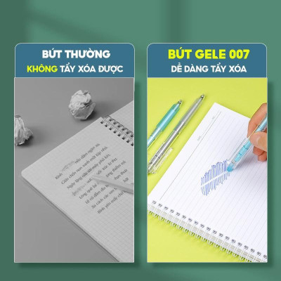 Hộp 10 Bút Gel Xóa Được 0.5 mm - Mazzic Thiên Long GELE-007 - Mực Xanh