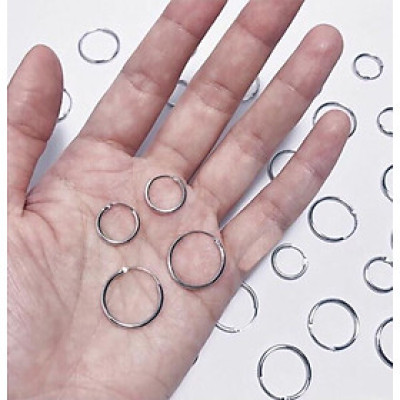 Bông tai cá tính Sơn Tùng MTP - khuyên tròn 3 size.