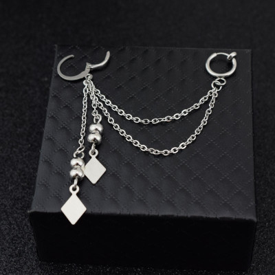 Khuyên tai bông tai hai chỗ đeo độc lạ cool ngầu