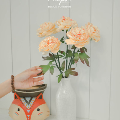 Hoa giấy trang trí cao cấp, Hoa Mẫu Đơn handmade cành lớn Maypaperflower - hoa giấy nghệ thuật, hoa cắm bình, decor nhà ở