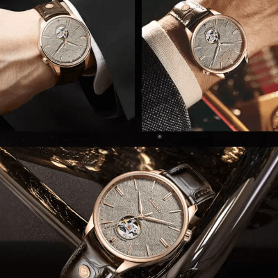 Đồng Hồ Nam Cadisen C8187G Chính Hãng Full Box Chống Nước Kính Chống Xước Dây Da BH 2 Năm Máy Cơ