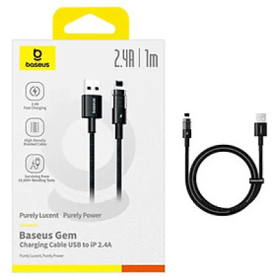 Cáp sạc nhanh và truyền dữ liệu Usb to iP 2.4A Baseus Gem Charging Cable - Hàng chính hãng