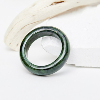 Set nhẫn nam và nữ đá cẩm thạch sơn thủy mệnh hỏa, mộc - Ngọc Quý Gemstones