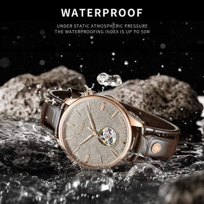 Đồng Hồ Nam Cadisen C8187G Chính Hãng Full Box Chống Nước Kính Chống Xước Dây Da BH 2 Năm Máy Cơ