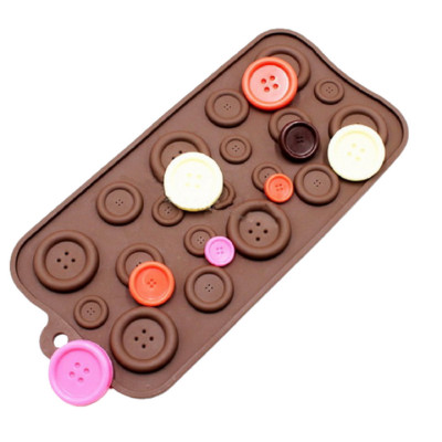 Khuôn silicon làm rau câu, socola, kẹo dẻo hình nút áo – Mã số 1114