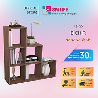 Giá sách bằng gỗ chất lượng cao và tiện dụng SMLIFE Bichir