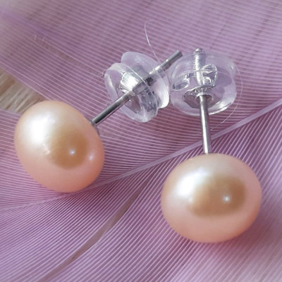 Bông tai bạc ngọc trai nuôi BHBT374