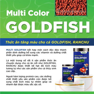 Thức ăn cá vàng Multi Color Gold Fish tăng trưởng kích màu cá cảnh ranchu chép koi