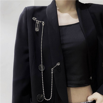 Cài áo xích titan chuỗi hạt phong cách Âu Mỹ street style cực cool ngầu